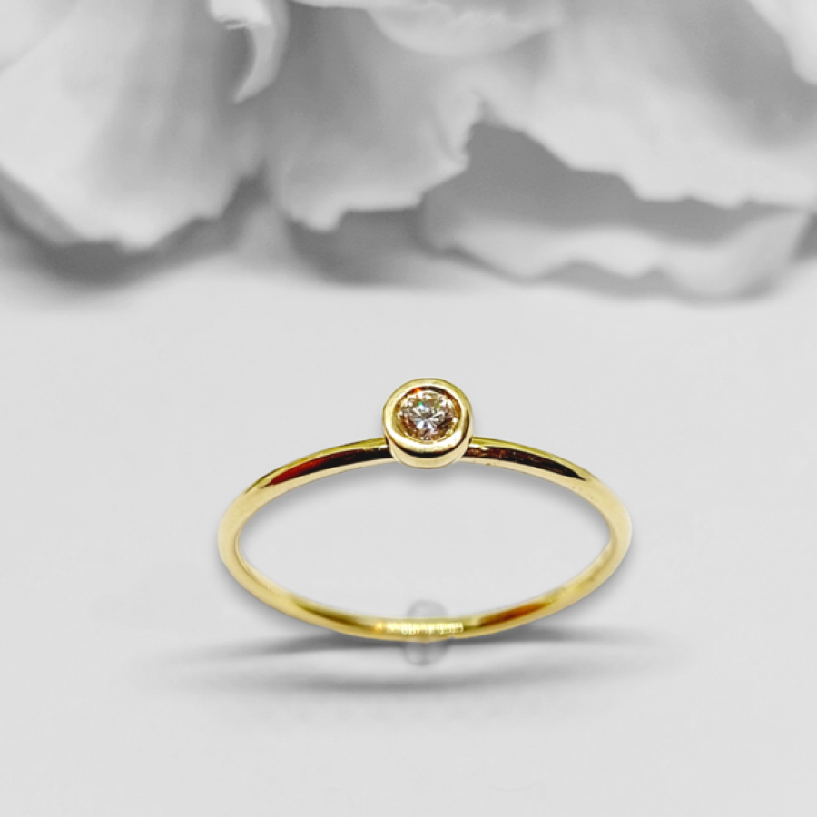 Verlobungsring minimalistisch nachhaltiges Gold